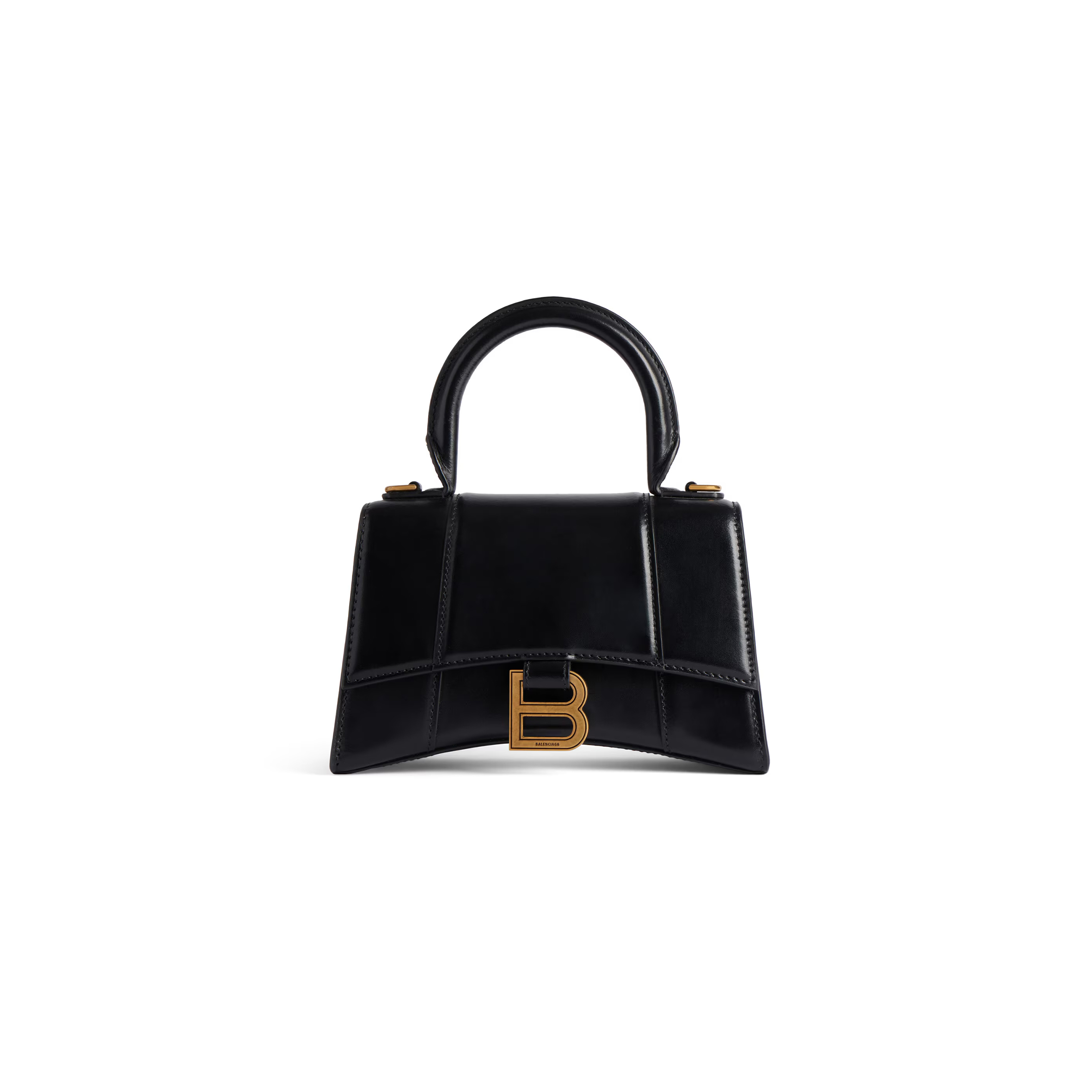 Ba*len*cia*ga women''s hourglass handbag xs in black 5928331qj4m1000 (18.8*13*7.9cm)